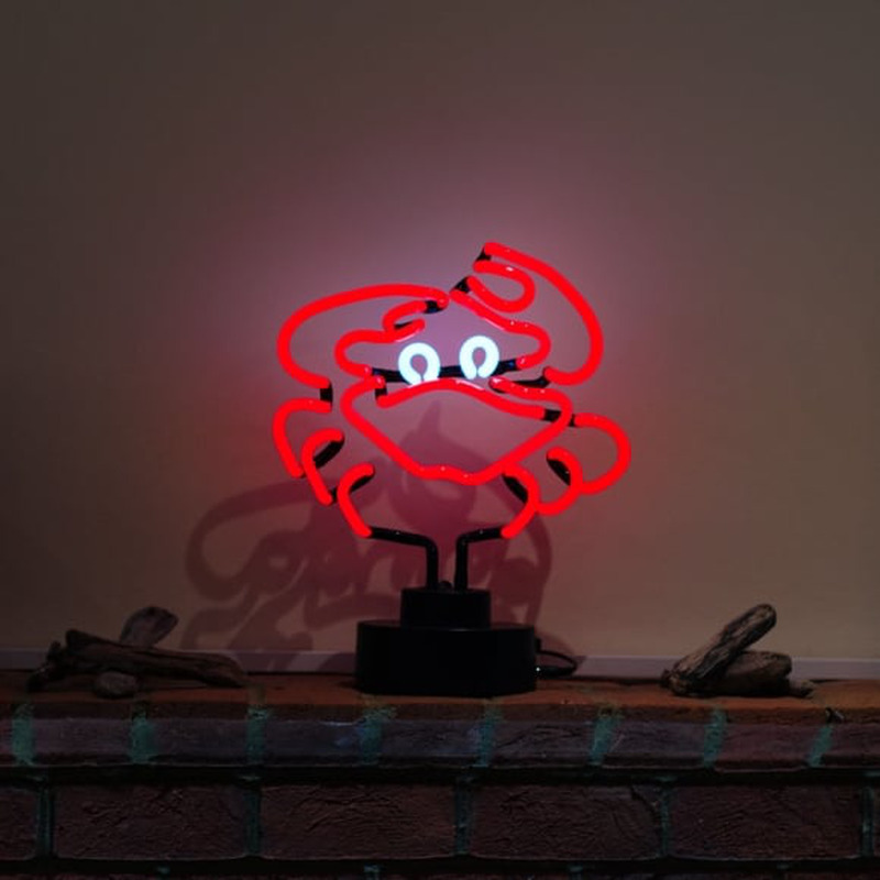 Red Crab Desktop Neon Skilt