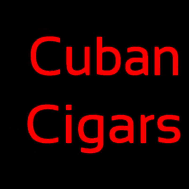 Red Cuban Cigars Neon Skilt