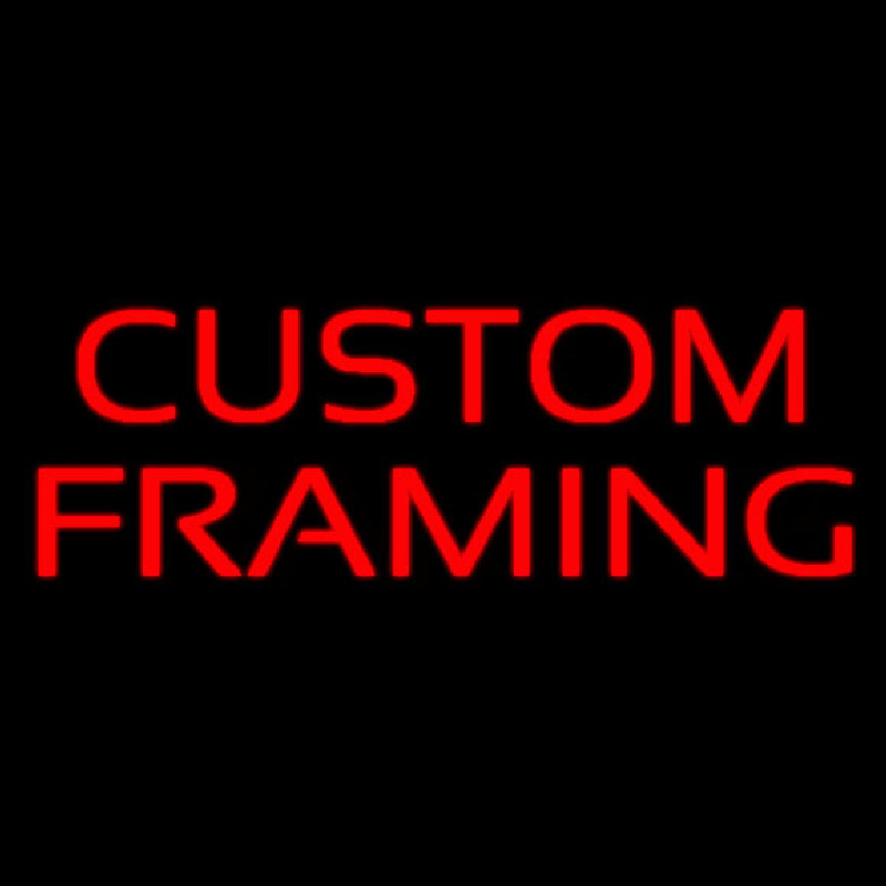 Red Custom Framing 1 Neon Skilt
