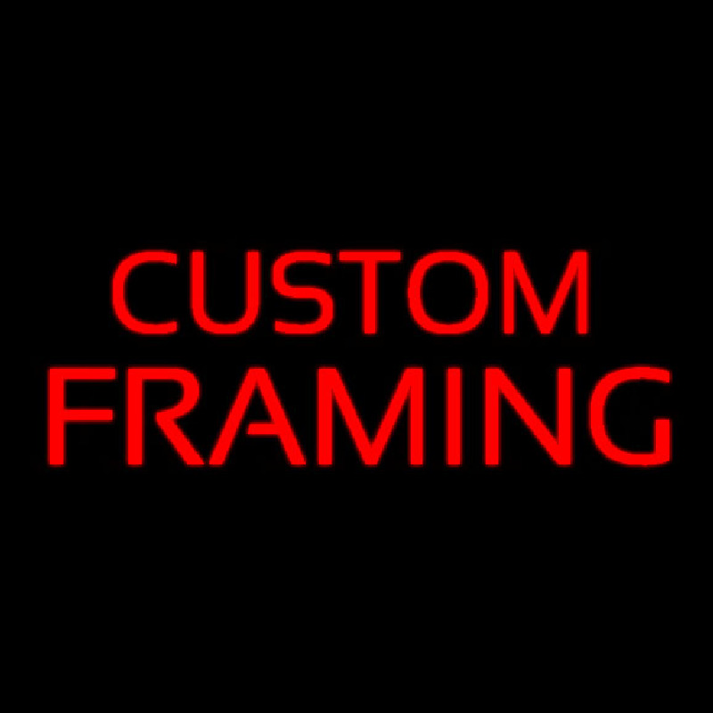 Red Custom Framing Neon Skilt