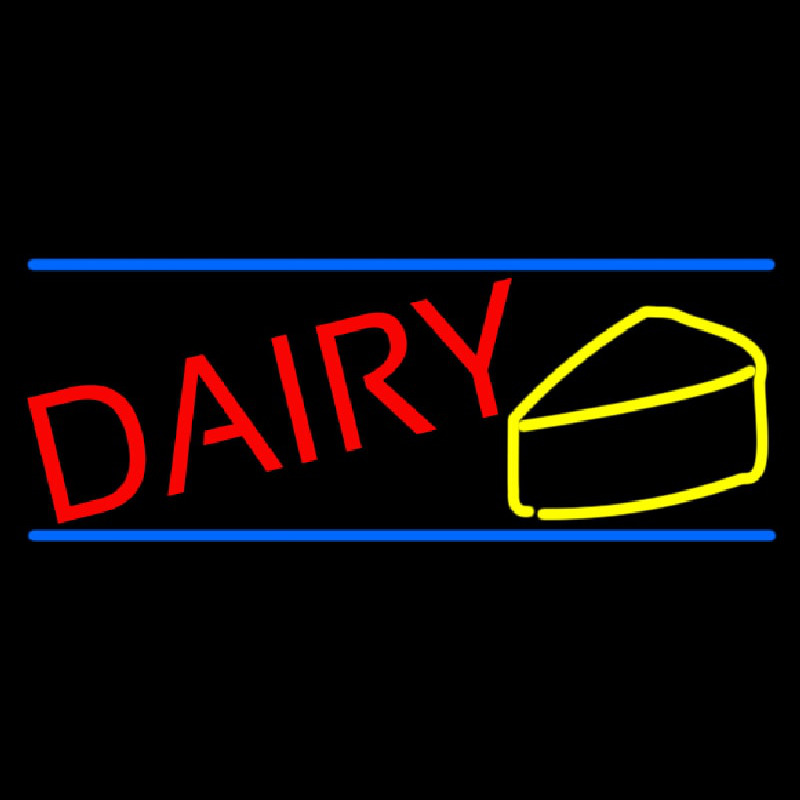 Red Dairy Neon Skilt