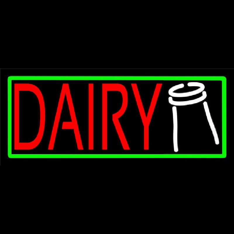 Red Dairy Neon Skilt