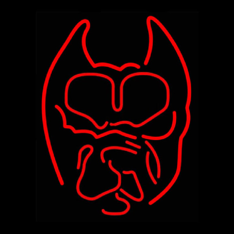 Red Devil Logo Neon Skilt