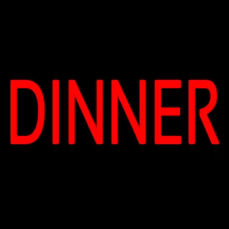 Red Dinner Neon Skilt