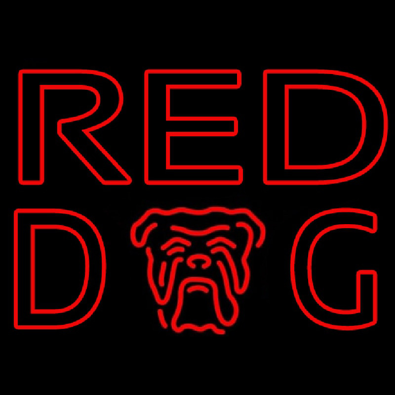 Red Dog Beer Sign Neon Skilt