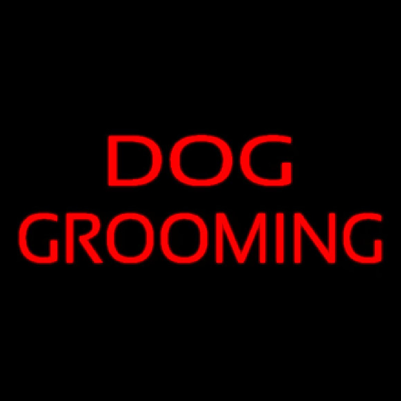 Red Dog Grooming Neon Skilt