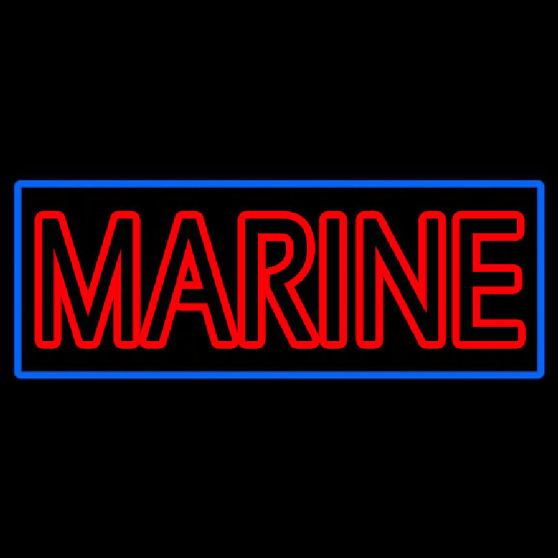 Red Double Stroke Marine Neon Skilt