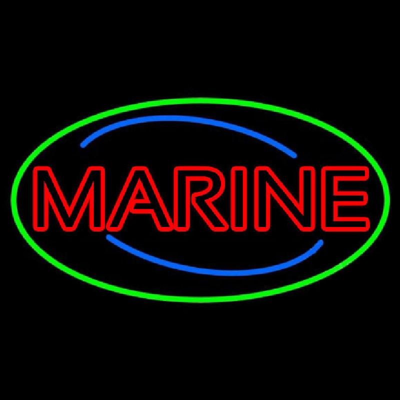 Red Double Stroke Marine Neon Skilt