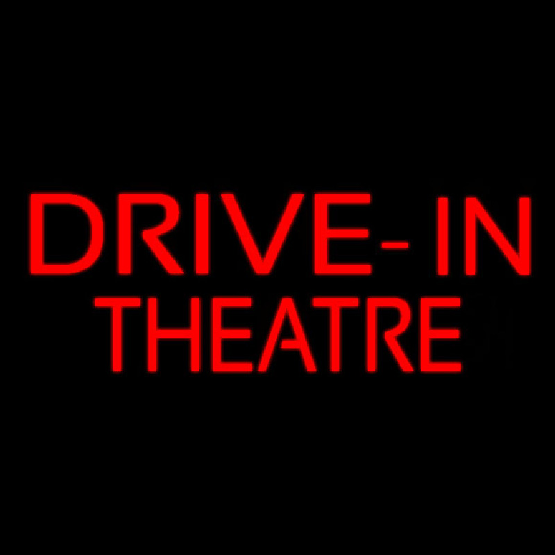 Red Drive In Theatre Neon Skilt