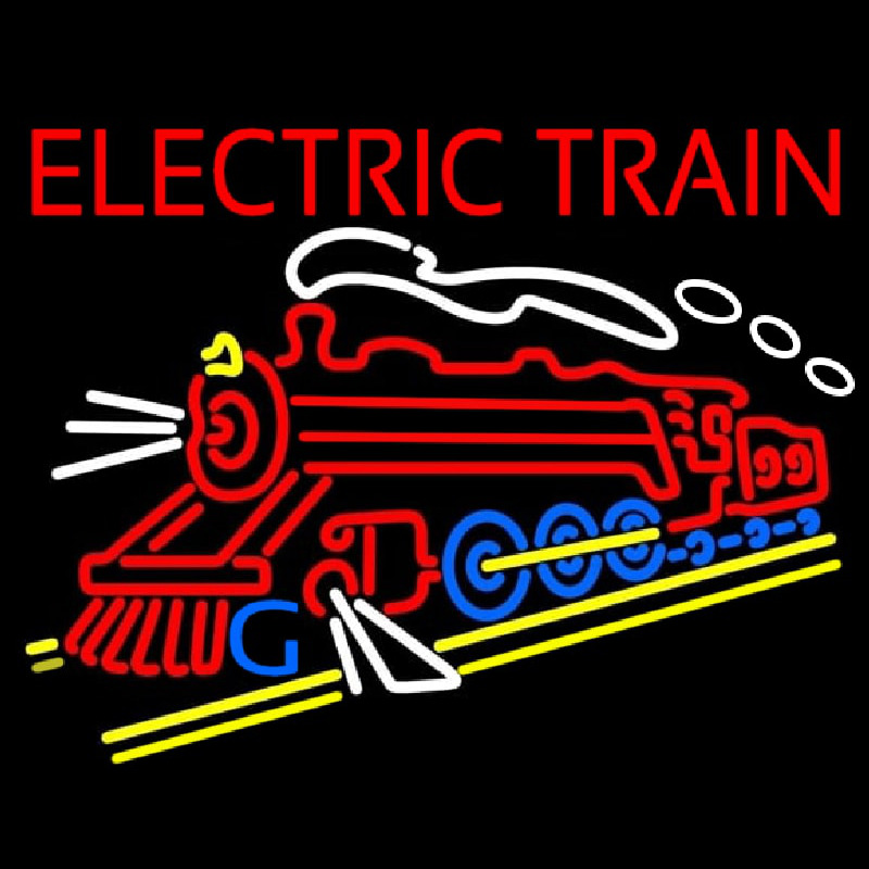 Red Electric Train Logo Neon Skilt