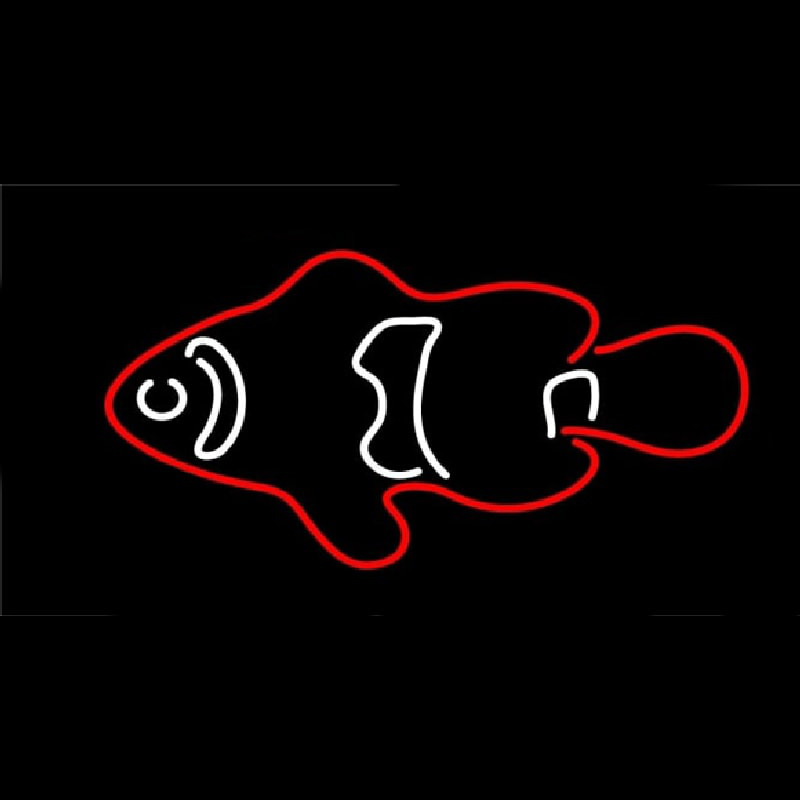 Red Fish 3 Neon Skilt