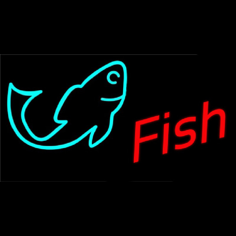 Red Fish Logo 1 Neon Skilt