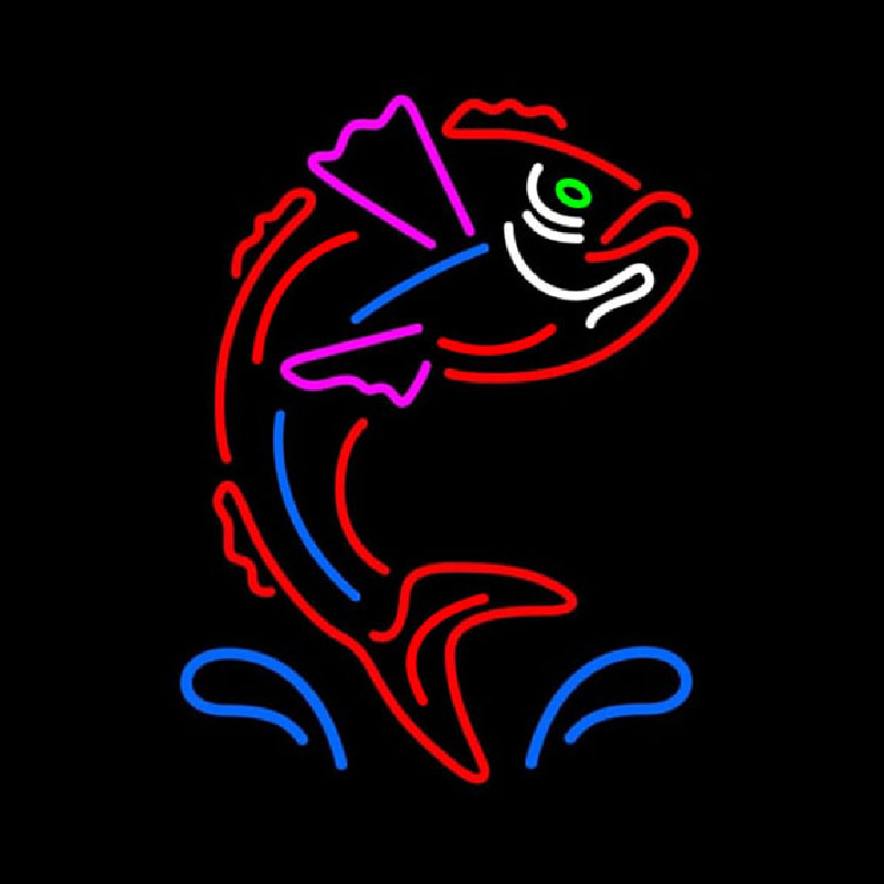 Red Fish Neon Skilt