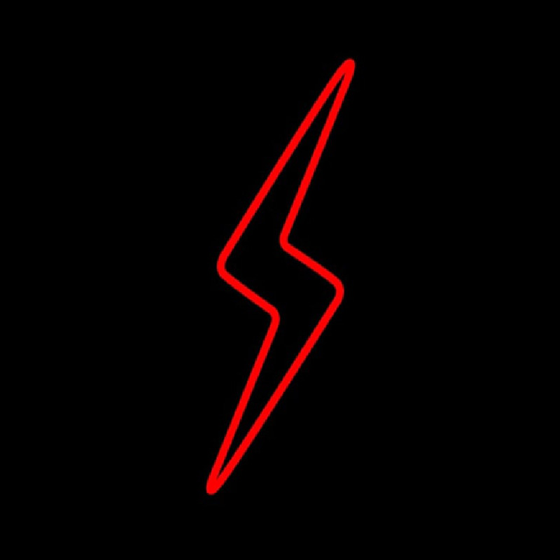 Red Flash Neon Skilt
