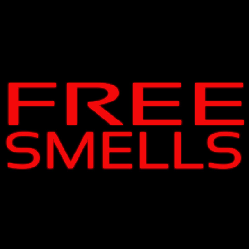 Red Free Smells Neon Skilt