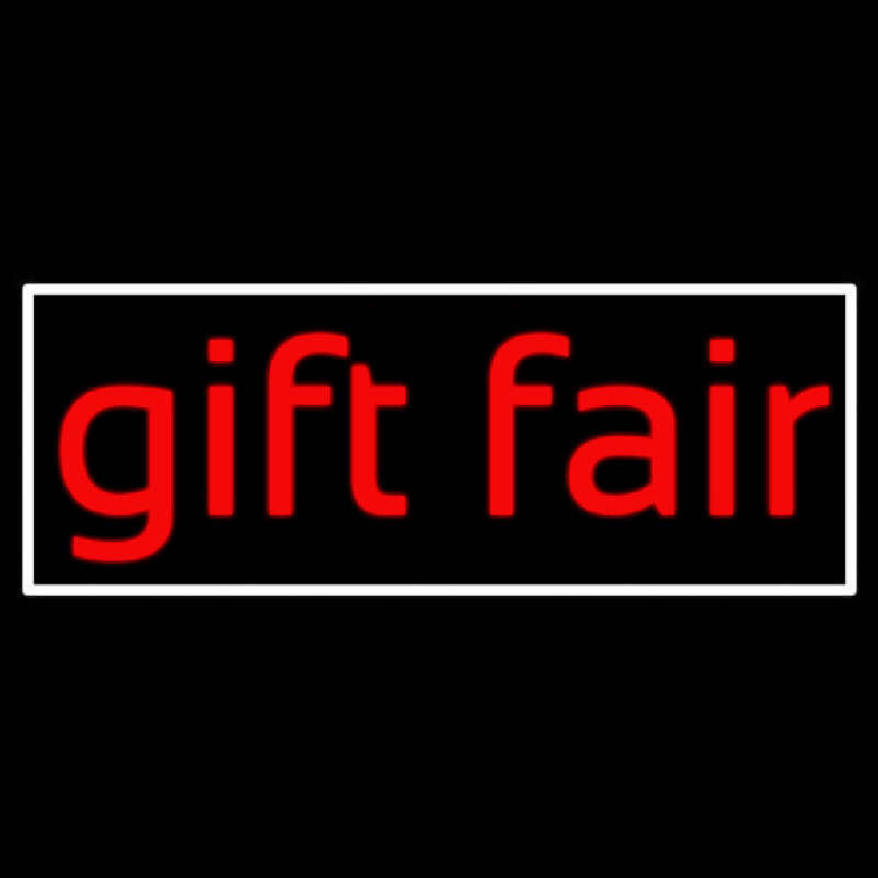 Red Gift Fair Neon Skilt