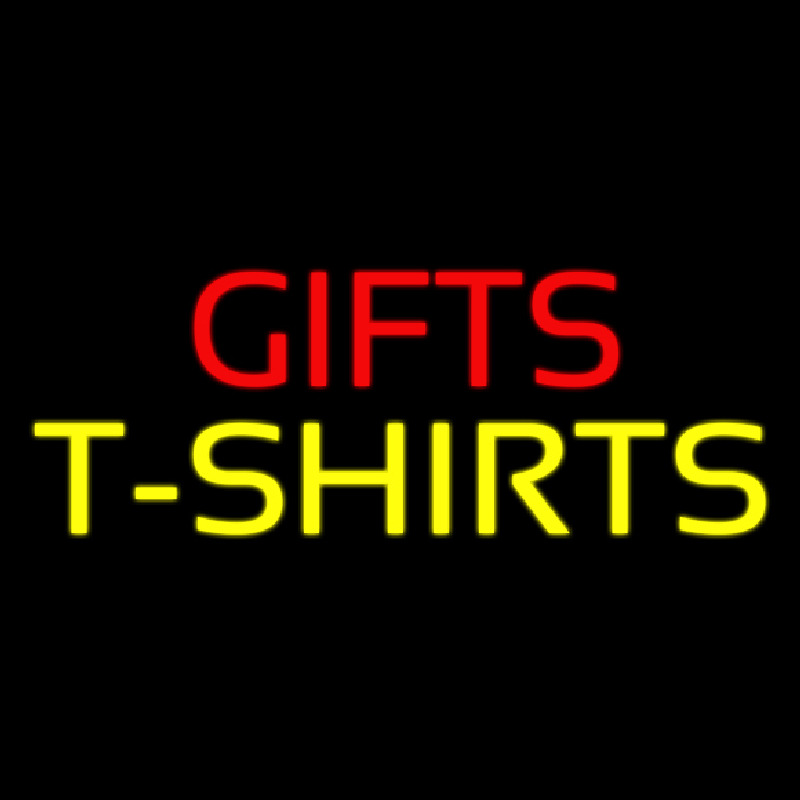 Red Gifts Yellow Tshirts Neon Skilt