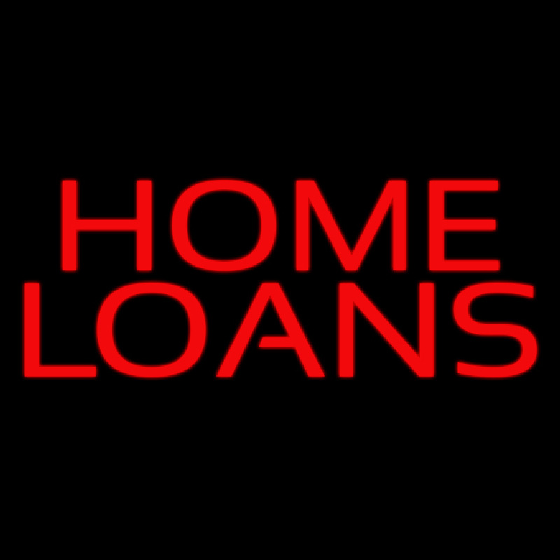 Red Home Loans Neon Skilt