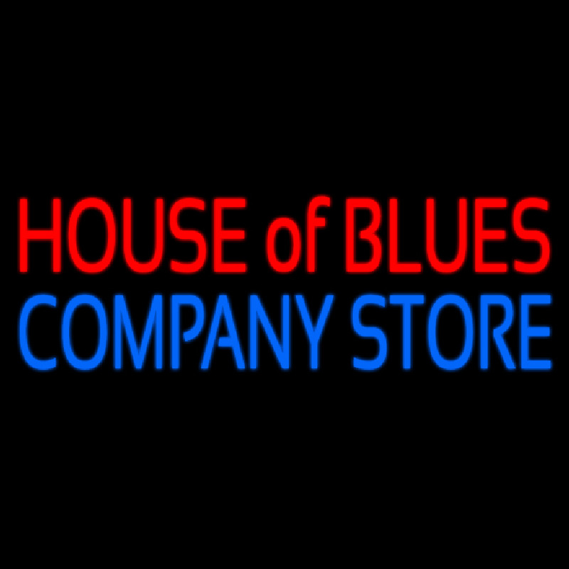 Red House Of Blues Blue Company Store Neon Skilt