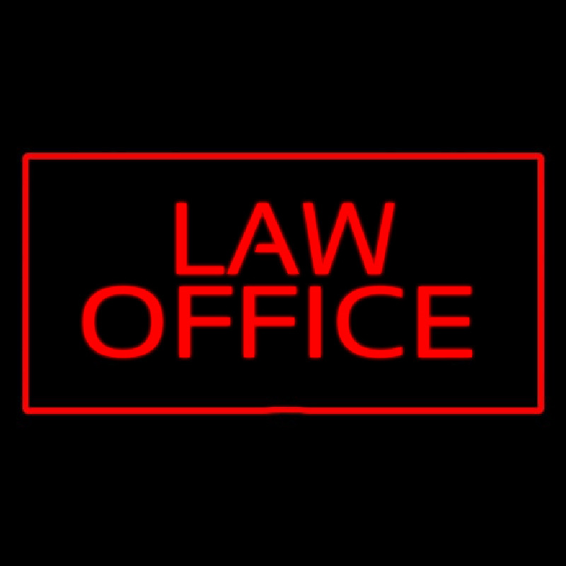 Red Law Office Red Border Neon Skilt