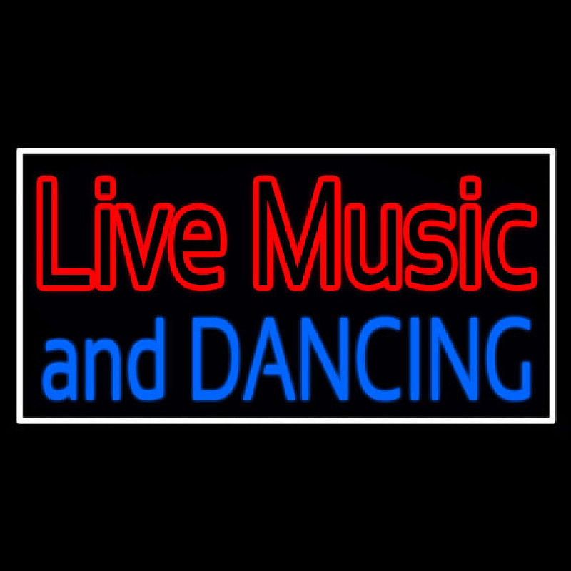 Red Live Music Blue And Dancing 1 Neon Skilt