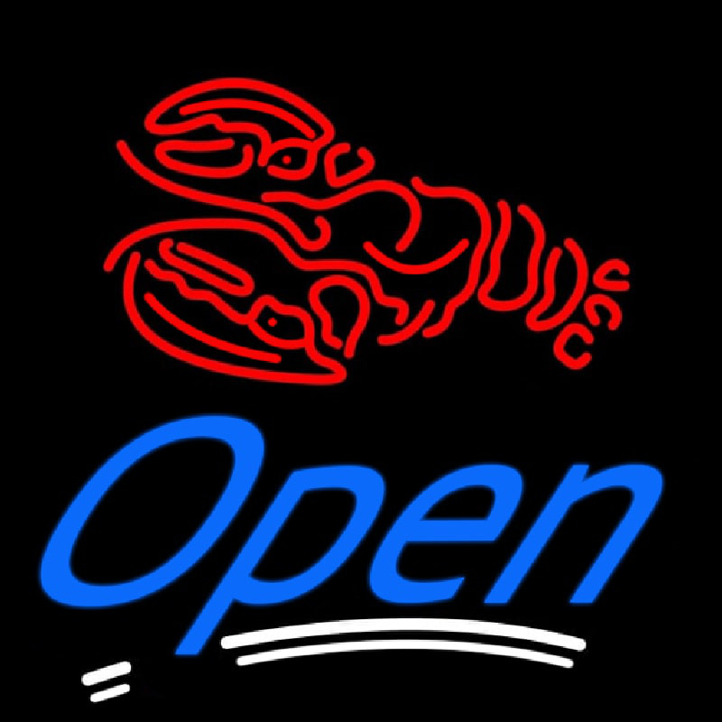 Red Lobster Open Neon Skilt