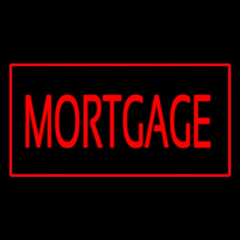 Red Mortgage Red Border Neon Skilt