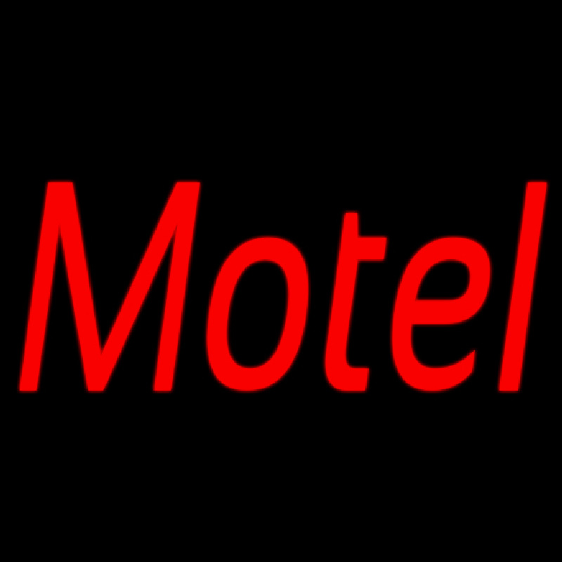 Red Motel Neon Skilt