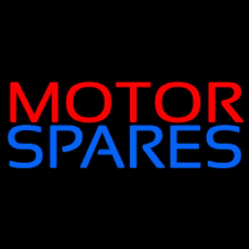 Red Motor Blue Spares 2 Neon Skilt