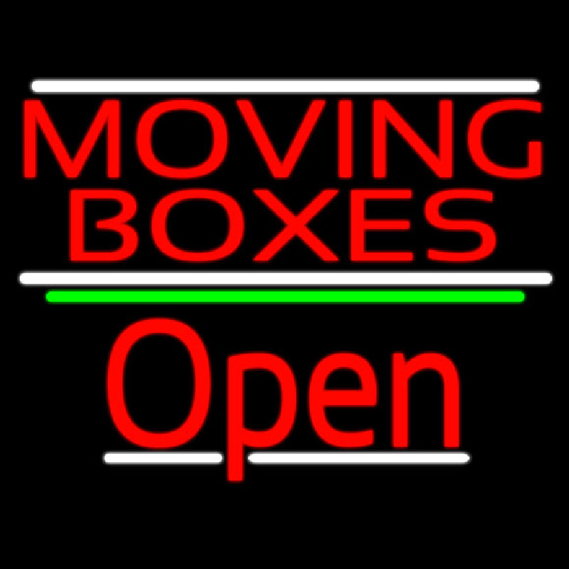 Red Moving Bo es Open 3 Neon Skilt