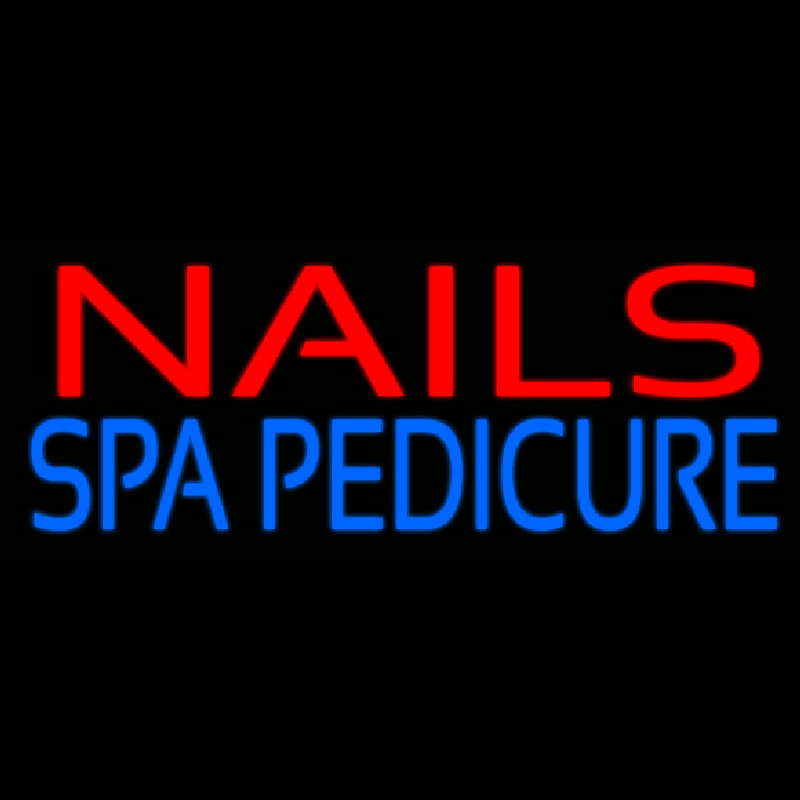 Red Nails Spa Pedicure Neon Skilt