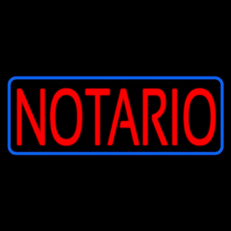 Red Notario Neon Skilt