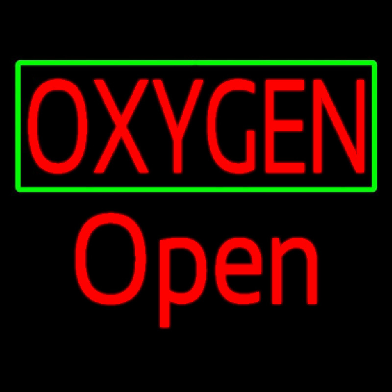 Red O ygen Green Open Neon Skilt