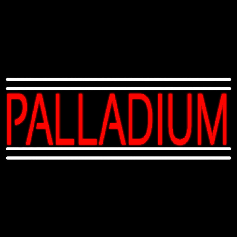 Red Palladium White Line Neon Skilt