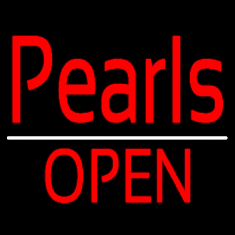 Red Pearls Open Neon Skilt