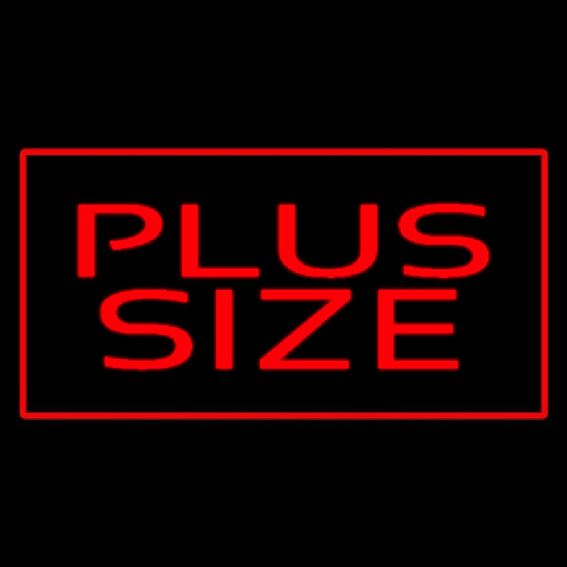 Red Plus Size Red Border Neon Skilt