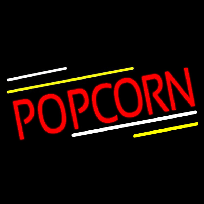Red Popcorn Neon Skilt