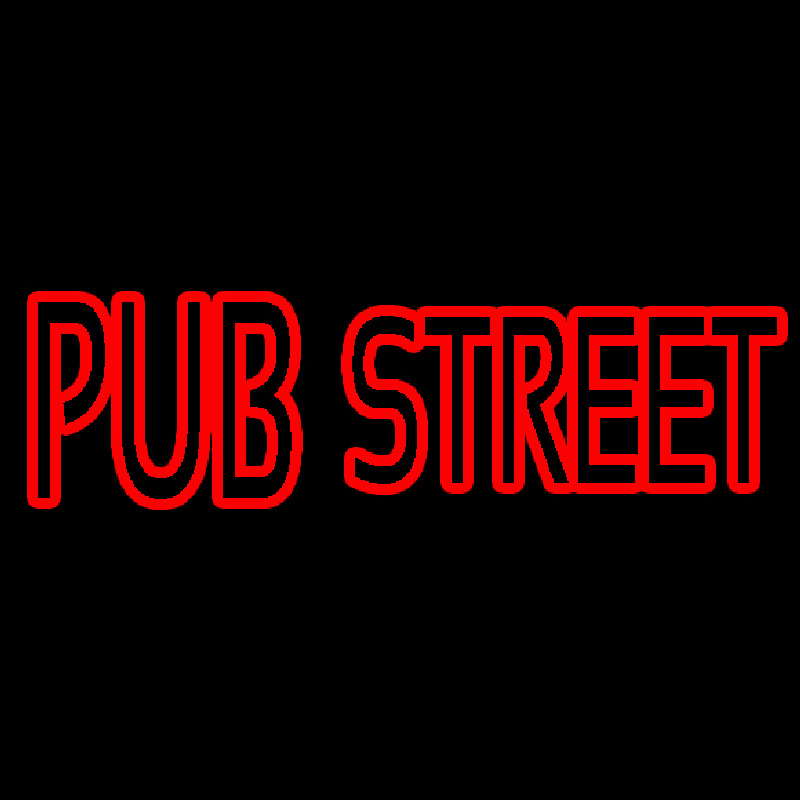 Red Pub Street Neon Skilt