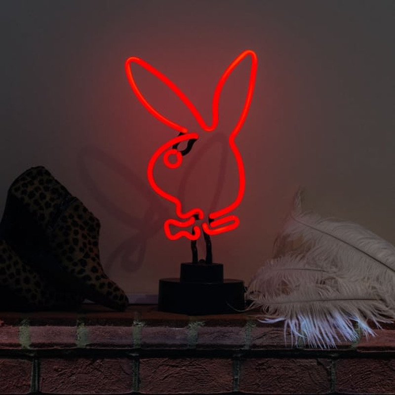 Red Rabbit Desktop Neon Skilt