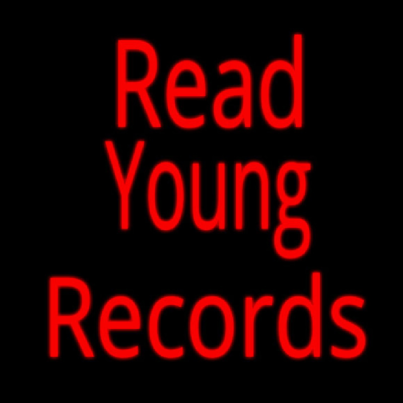 Red Read Young Records Neon Skilt