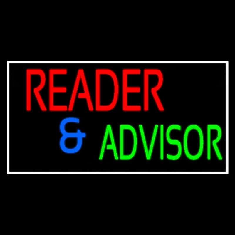Red Reader And Green Advisor Neon Skilt