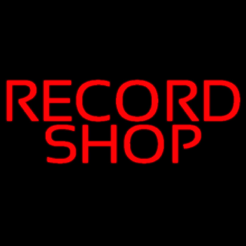 Red Record Shop Block 1 Neon Skilt