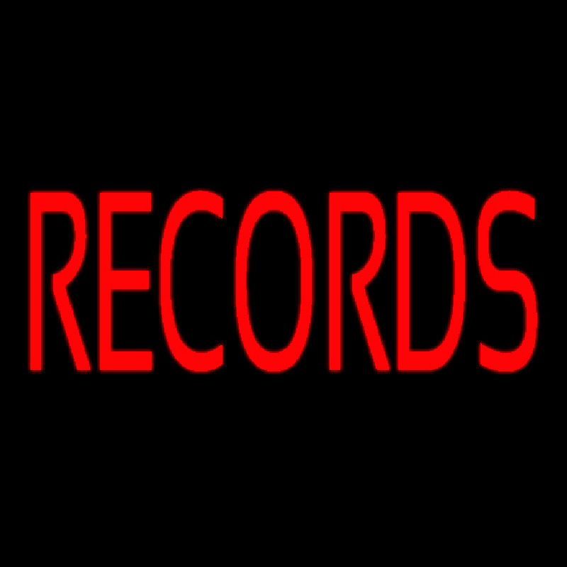 Red Records 1 Neon Skilt