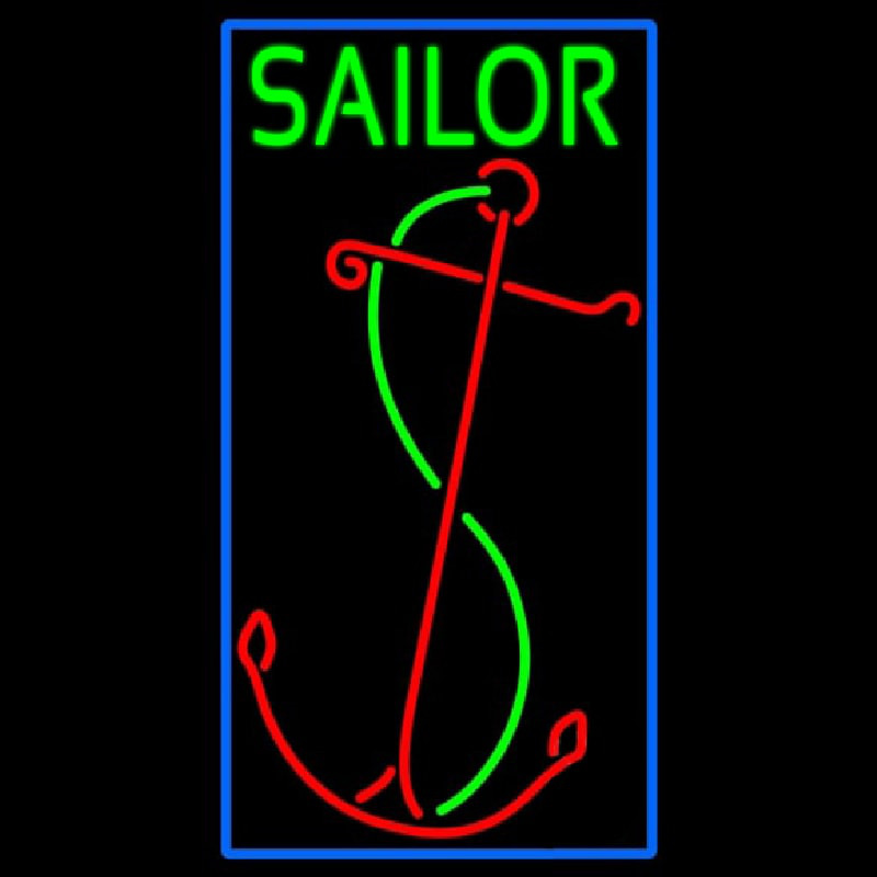 Red Sailor Logo Neon Skilt