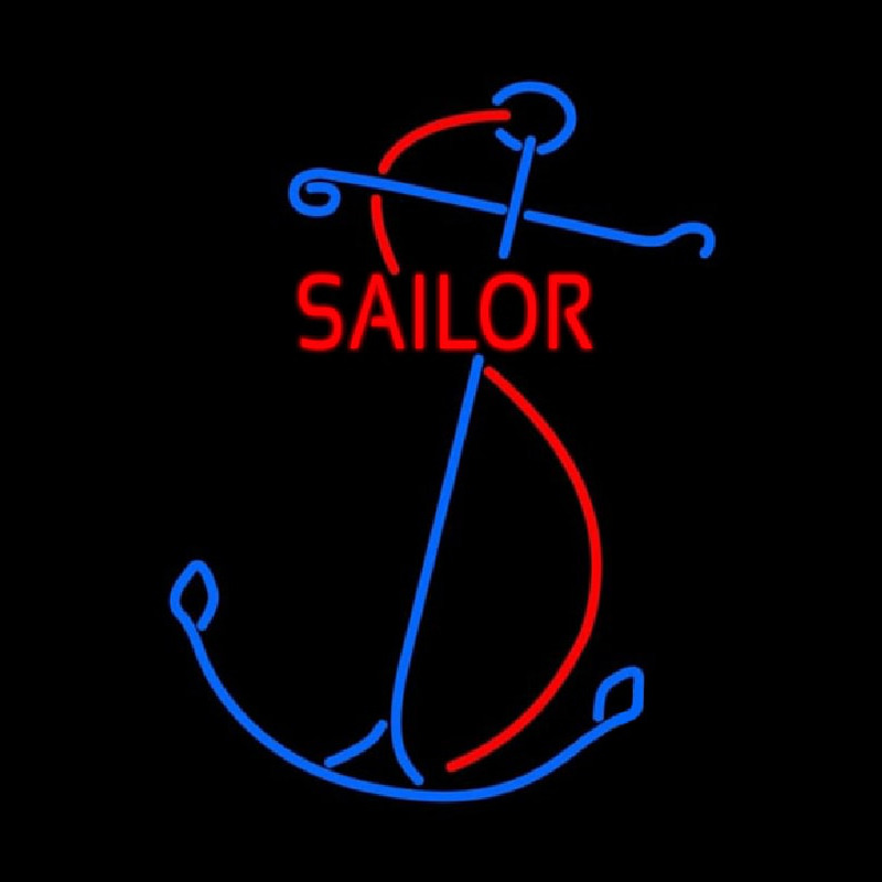 Red Sailor Logo Neon Skilt