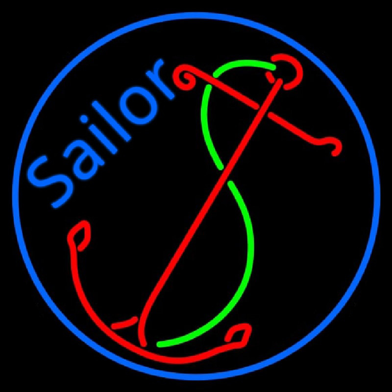 Red Sailor Logo Neon Skilt