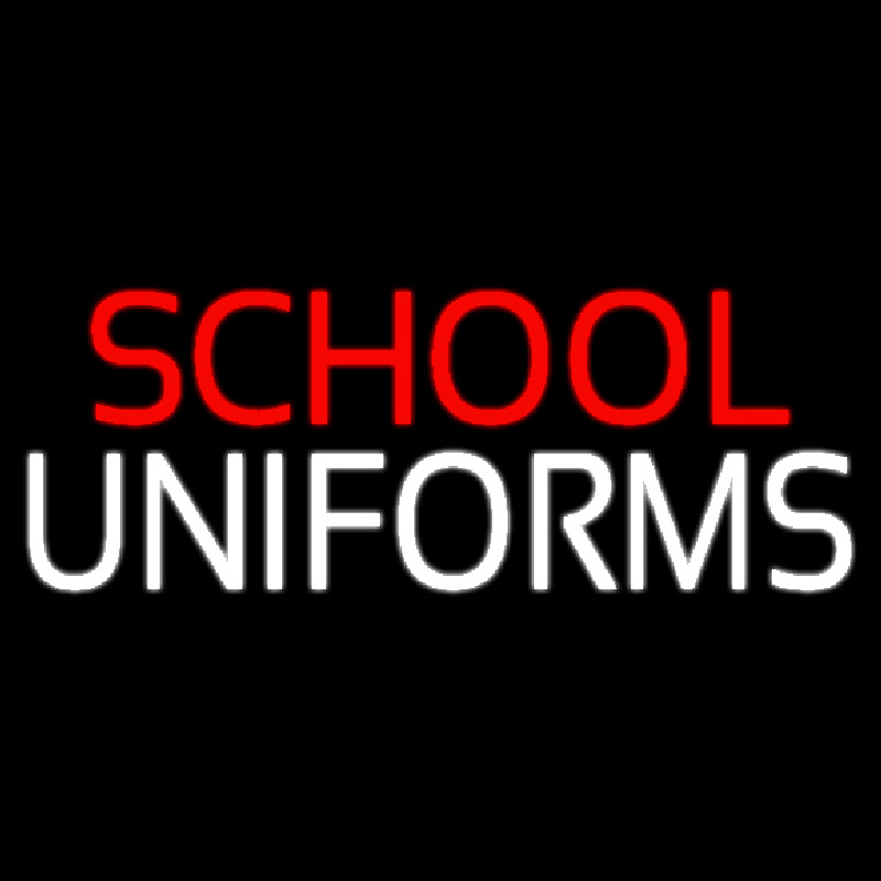 Red School White Uniforms Neon Skilt