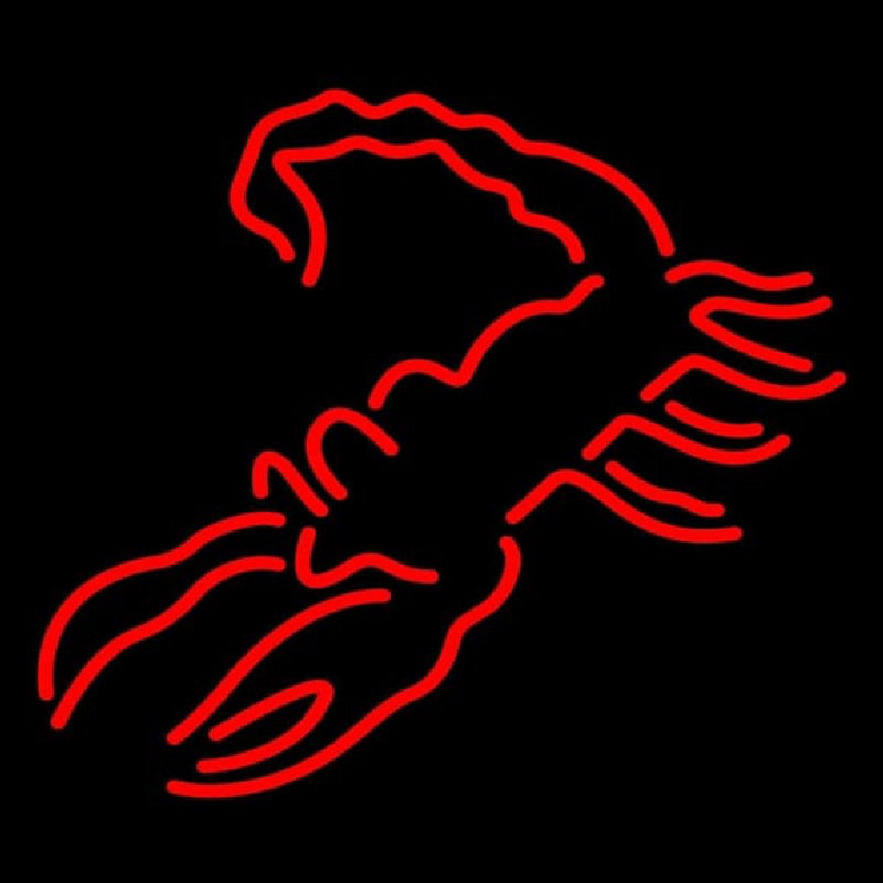 Red Scorpion Logo Neon Skilt