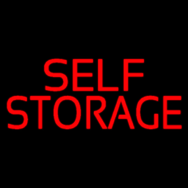 Red Self Storage Neon Skilt