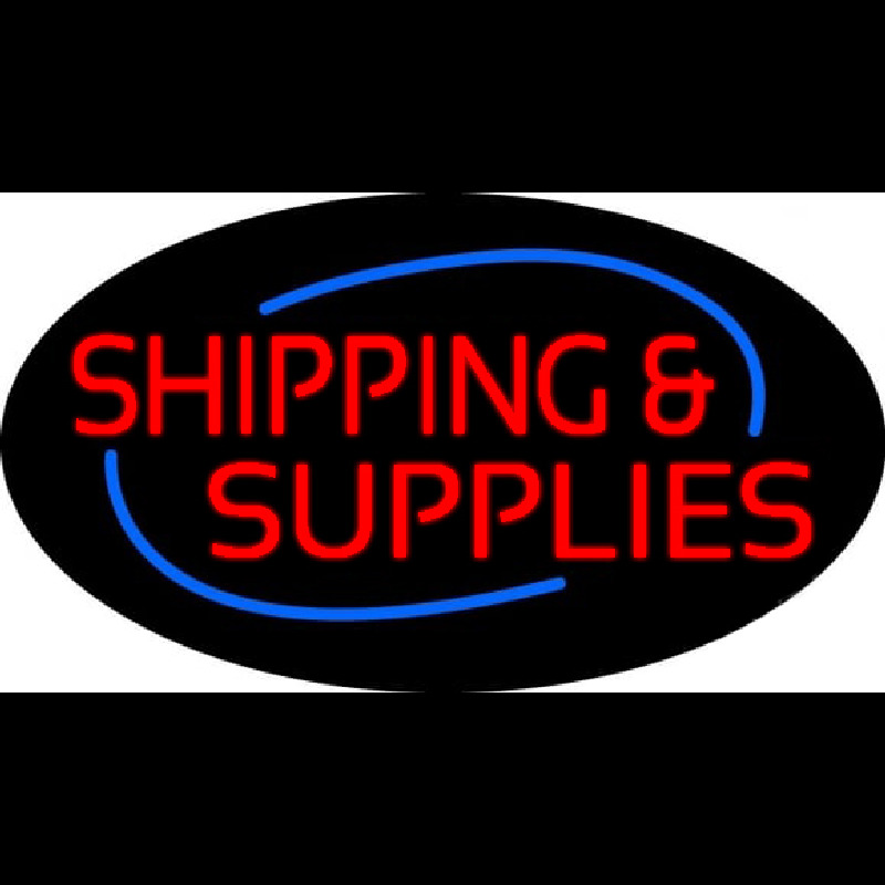 Red Shipping Supplies Deco Style Neon Skilt